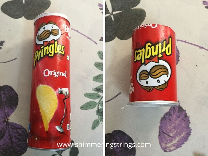 spooky Halloween craft with pringles can for kids