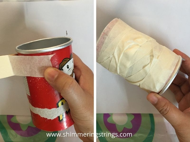 spooky halloween craft with pringles can for kids