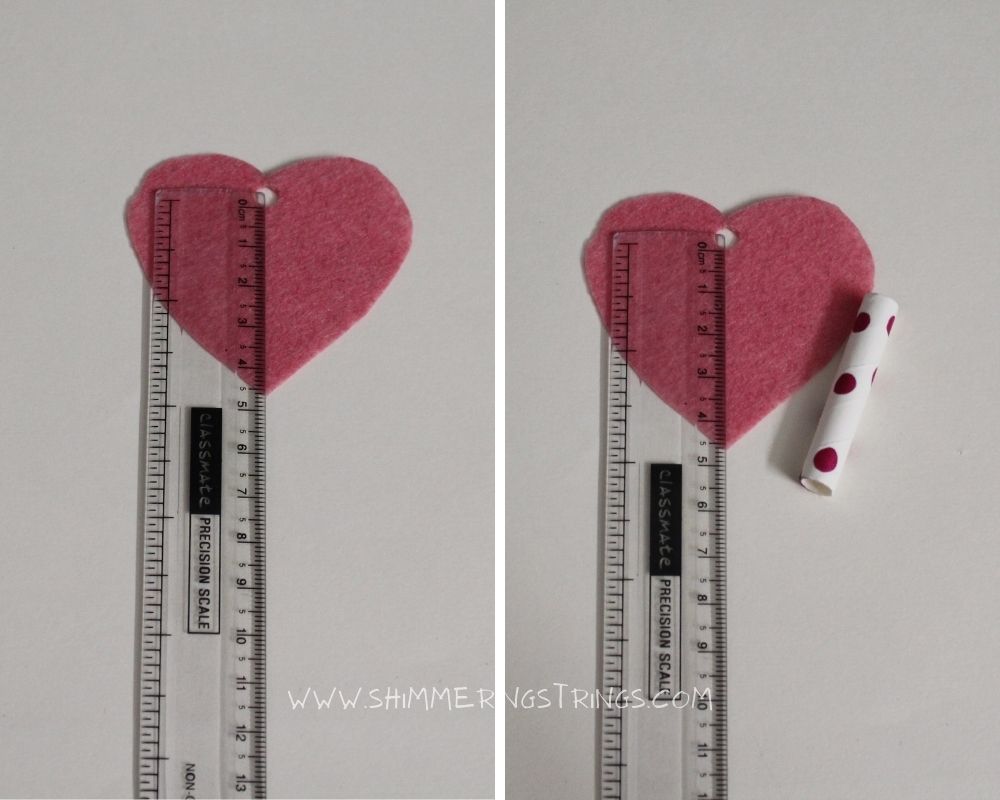 DIY heart shaped earrings with paper straws