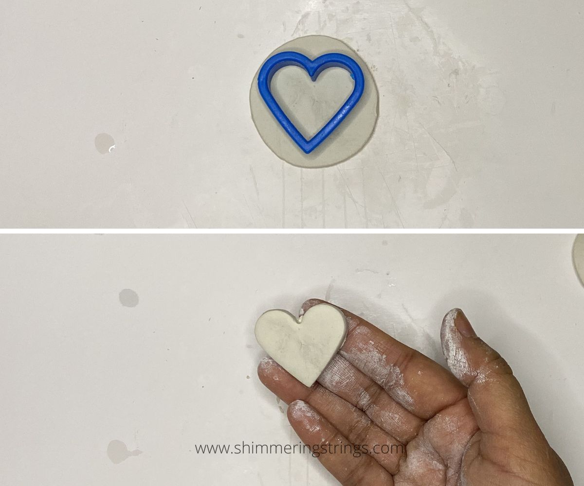 DIY clay heart 